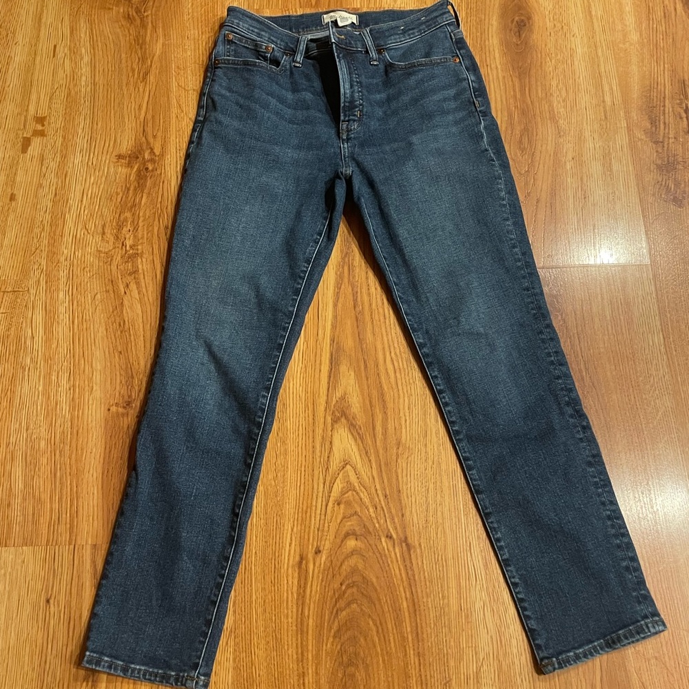 Madewell Women's Straight Leg Jeans - Dark Blue